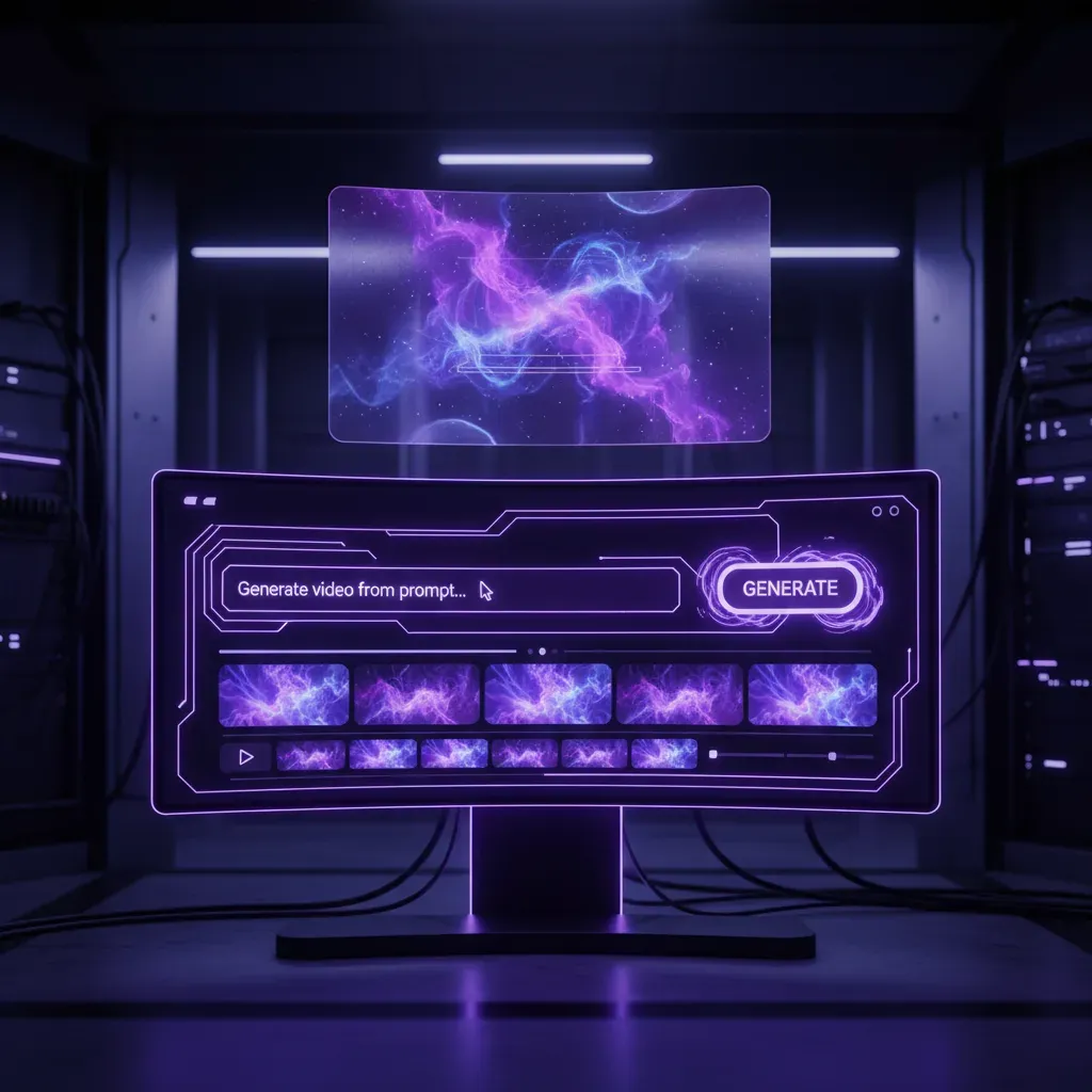 AI Video Generator text to video interface - VIBE app